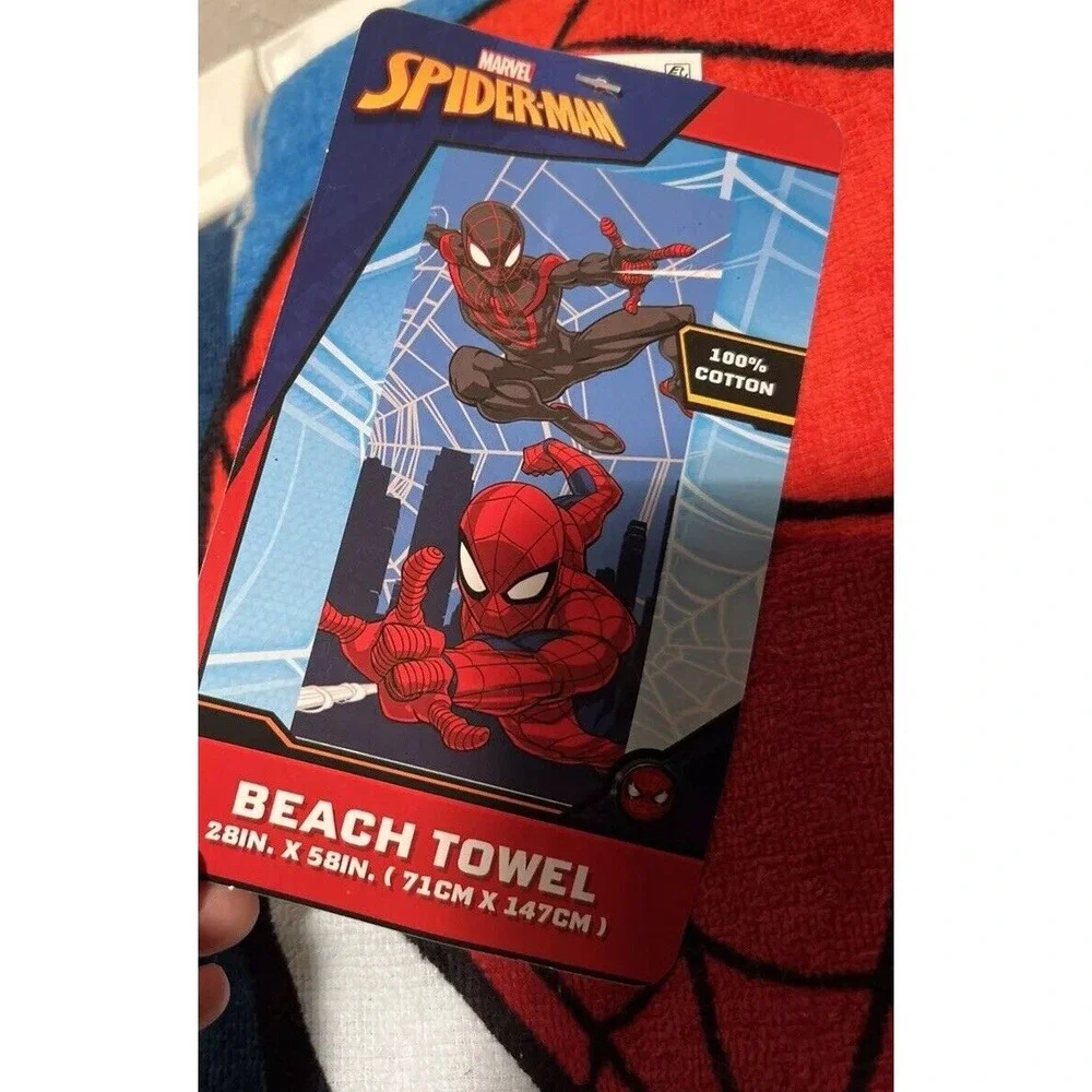 Spiderman‎ Marvel Beach Towel 28 x 58 - 100% Cotton - New With Tags